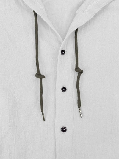 Men's Linen Shirt Solid Streetwear
