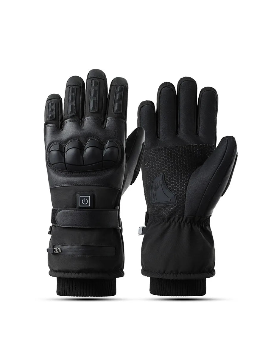 Heated Motorcycle Gloves Cycling Winter Glove Man Bicycle Supplies Thick Protective Gloves Electric Gloves With Heating Function