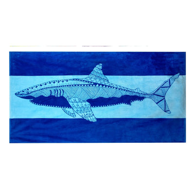 Beach Towels Tropical Animals Blue Unique Design Multiple Sizes Cotton Bath Towels Suitable for Kids and Adults
