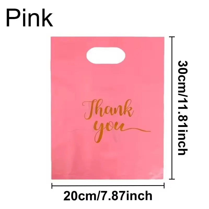 100PCS Thanksgiving Gift Bag Black Product Shopping Bag Candy Gift Packaging Thanksgiving Wedding Birthday Party Decoration