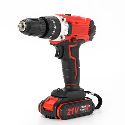 Charging hand DIY power tools 21V Electric cordless Screwdriver 2 features wireless hammer drill mini lithium battery