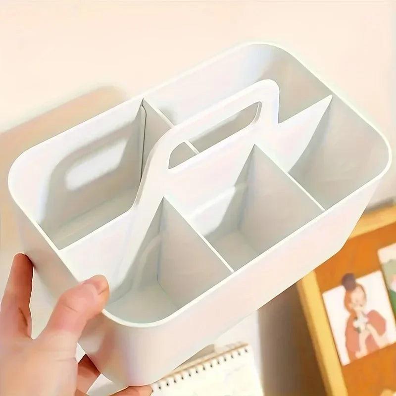 Multi-functional office supplies storage box - desk organizer with multiple compartments for markers and small