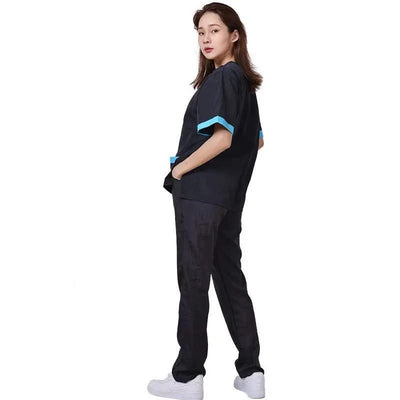 Summer Pet Groomer Uniforms Dog Grooming Clothing Pet Shop Work Clothes Hairdresser Short Sleeve Top Hair Salon Smock Anti Hair