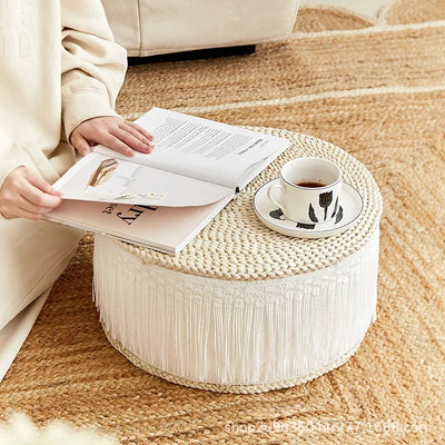 Cushion Not Collapse Home Floor Round Stool Thickened Lumbar Support Seat Cushion Straw Cushion New Arrival Bestseller Gift