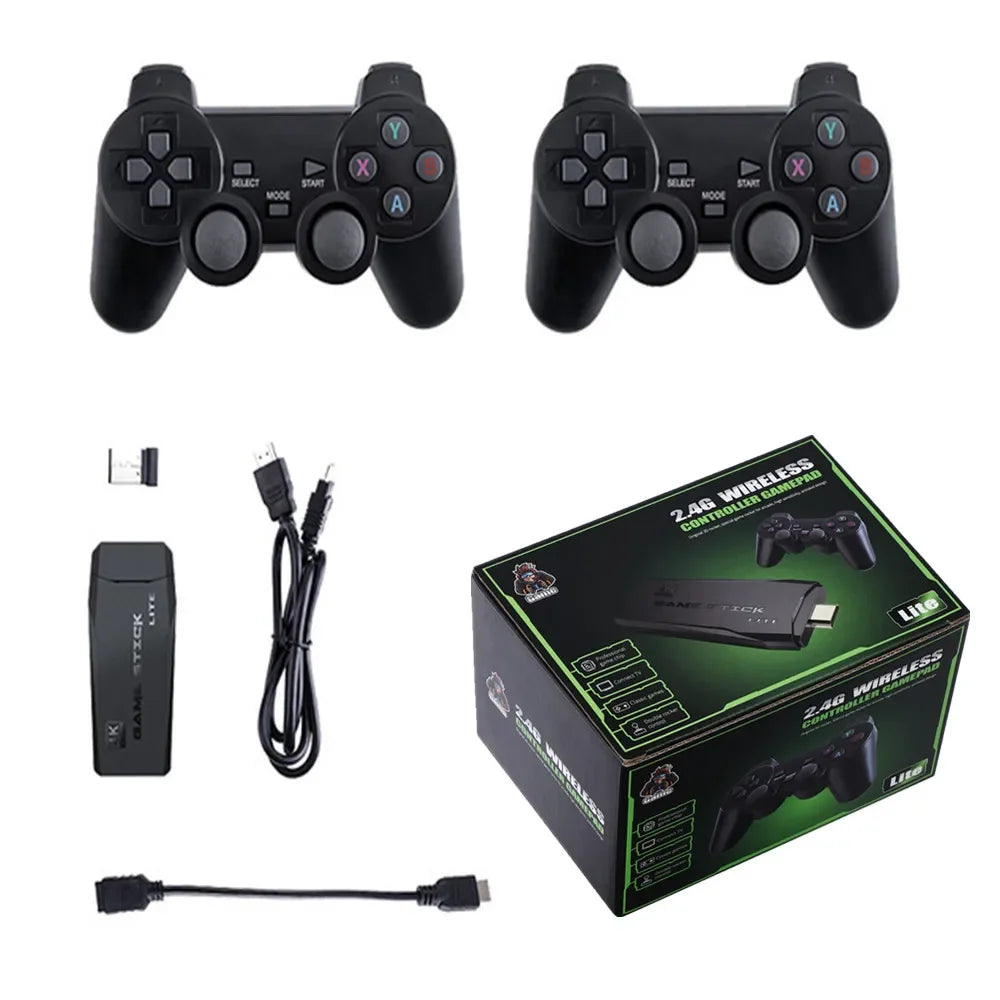 Video Game Console 2.4G Double Wireless Controller Game Stick 4K 20000 Games 64 32GB Retro Games for PS1/GBA Boy Christmas Gift