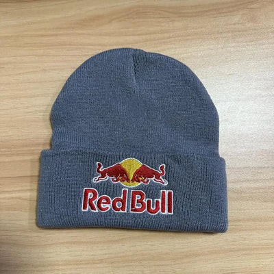 6 colors Red Bull pullover hat men's and women's autumn winter soft warm knitted Red Bull hat solid color Red Bull Beanie Hat