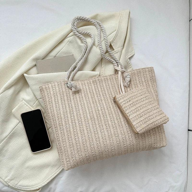 Designer women handbags fashion large capacity straw tote bag summer beach casual bali big purse