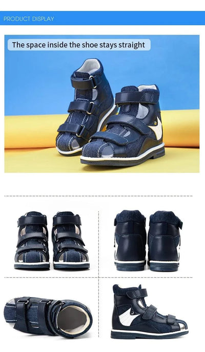 Orthopaedic Sandals for Kids and Toddlers | Children's Corrective Shoes for Flat Feet, Tiptoe Walking, High-Top Ankle Support