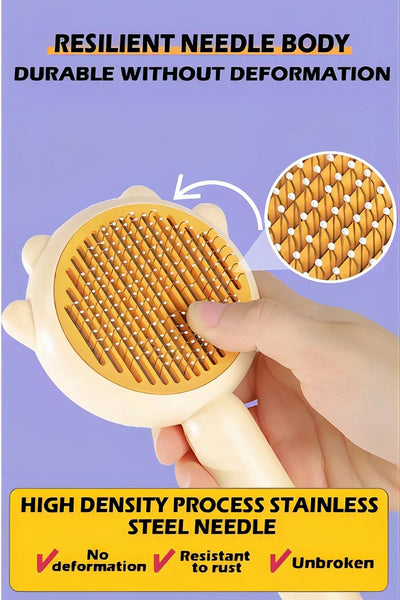 Pet Brush One Button Cleaning Brush Magic Beauty Cat Hair Brush Easy To Carry Re-Use Multi-Function Brush
