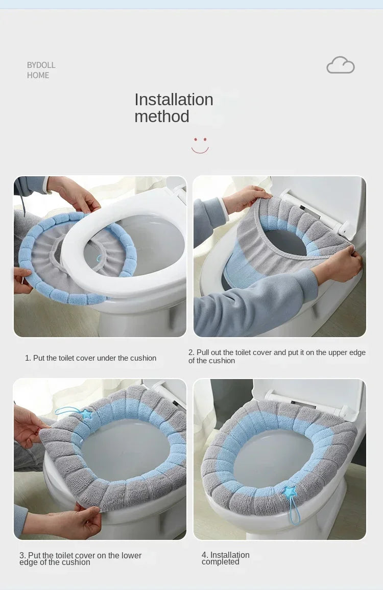 Winter toilet seat cushions bathroom toilet seat cushions handle thicker soft washers with toilet seat insulation accessories