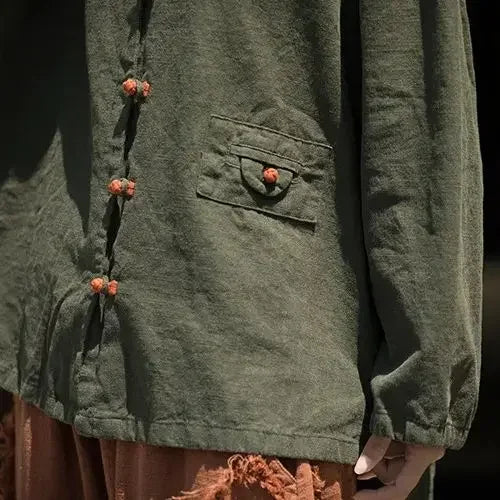 Women's Literary Vintage Ramie Linen Tops