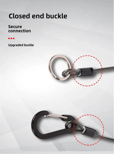 Fishing Lost Rope Boat Fishing Sea Fishing Gear Accessories Anti-lost Rope Outdoor Mountaineering Camping Steel Wire Spring R...