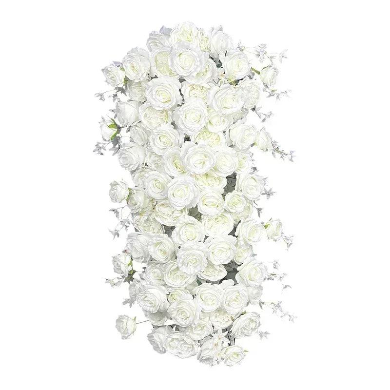 90cm white rose flower rowdecor wedding party dress