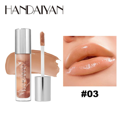 Long Lasting Lip Gloss Vitamin E Infused Plumping Glaze Hydrating Nude Color Liquid Balm Glossy Makeup Shine