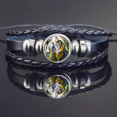 Hinduism God Bracelets Ganesha Vishnu Shiva Amulet Bracelet for Men Women Goddess of Kashmi Wealth Bangle India Buddhism Jewelry
