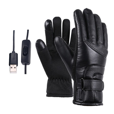 USB Electric Heated Gloves Outdoor Thermal gloves Hand warmer Winter Ski Gloves Motorcycle heated gloves Waterproof Touch Screen