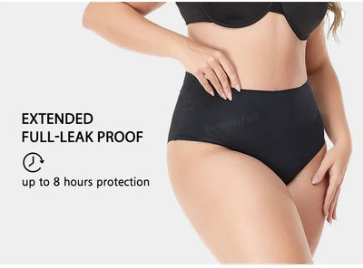 Menstrual Panties Women High Waist Seamless Menstrual Briefs Leak Proof Period Panties Heavy Flow Absorbent Period Underwear