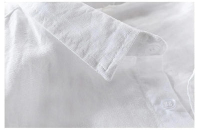 Breathable cotton and linen Casual shirt for young man