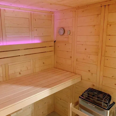 Indoor Sauna Personal Home Use Far Infrared Solid Wood 2 Person Dry Steam Sauna Room Modern Electric Sauna