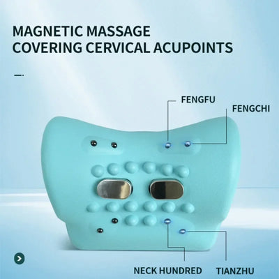 Multi Functional Vibration Massage Pillow Home Electric Neck Curvature Straightening Hot Compress Pulse Cervical Massage Pillow