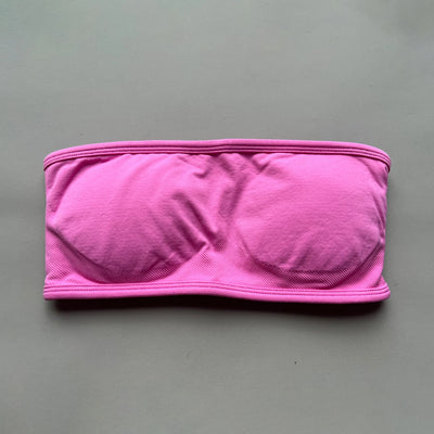 NO LOGO Backless Bandeau Sports Bra Gym Women Top Crop Tube Yoga Tops Halter Sports Seamless Bras Scrunch Workout Yoga Tank