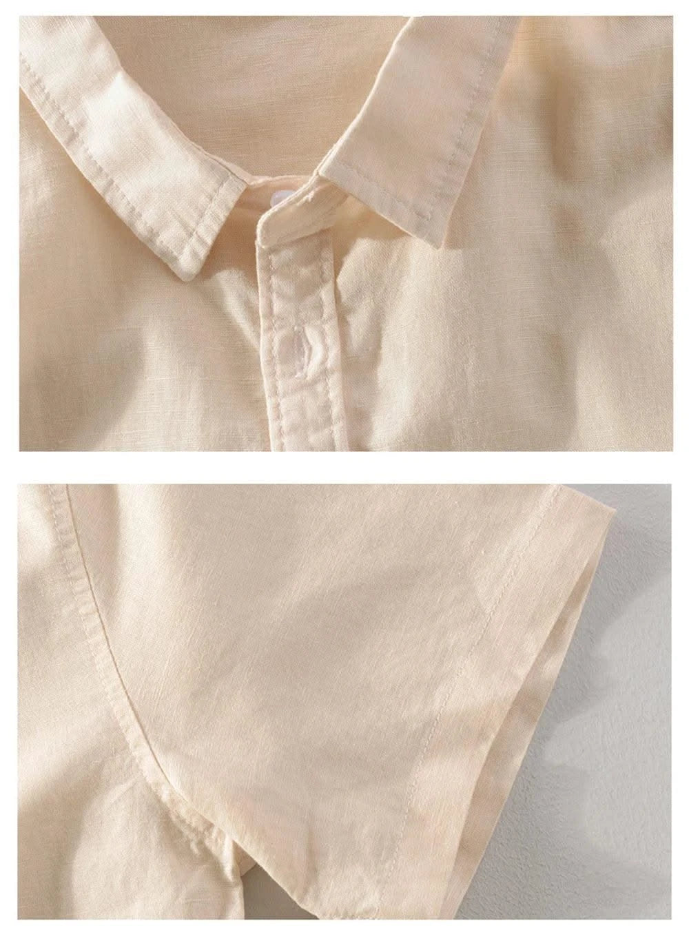 Breathable cotton and linen Casual shirt for young man