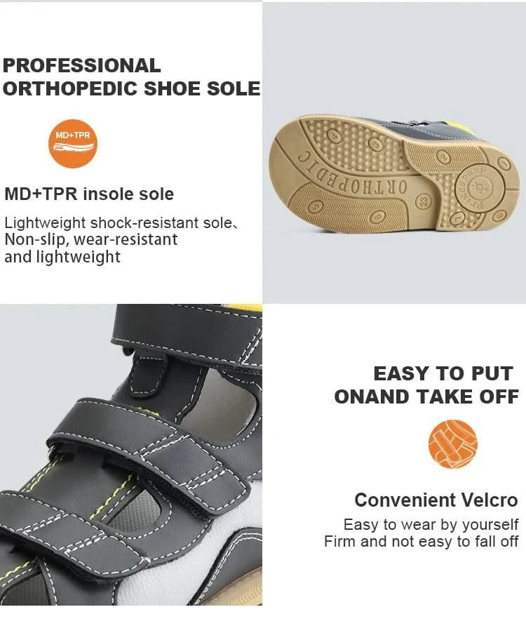 Orthopaedic Sandals for Kids and Toddlers | Children's Corrective Shoes for Flat Feet, Tiptoe Walking, High-Top Ankle Support