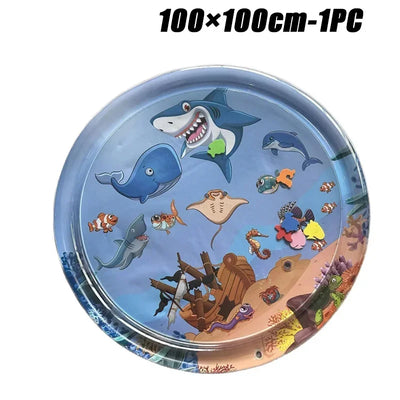 Summer Toys Baby Water Mat PVC Inflatable Cushion Infant Toddler Water Play Mat for Children Early Education Developing Baby Toy