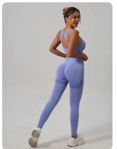 Seamless Yoga Set Women Beauty Back Sports Bra+ Hip Lifting Leggings