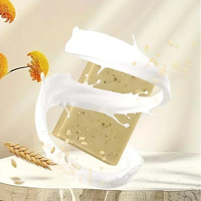 Handmade oat soap - natural gentle brightening exfoliating body facial