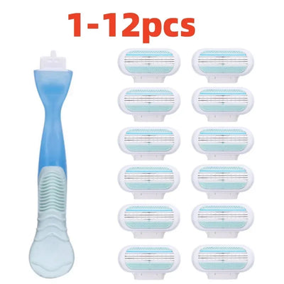 Women's 3-layer safety razor blade for facial/leg/armpit/bikini line beauty hair removal shaver