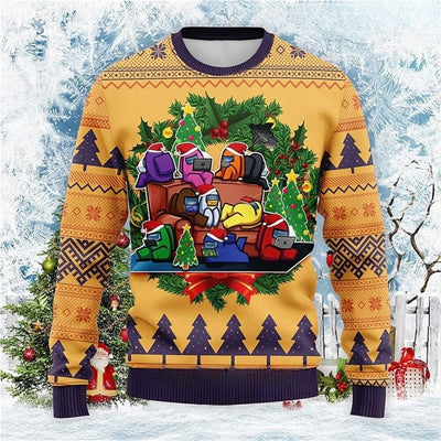 Ugly Christmas Sweater Men's Sweater Snowman Pullover Jumper New Years Eve Daily Vacation Long Sleeve Crewneck Fall Winter 2025