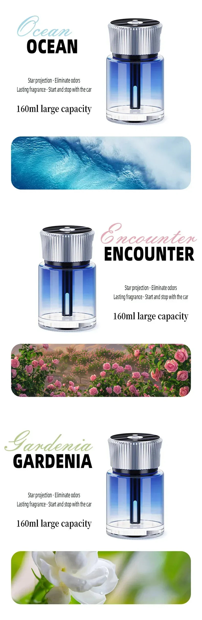 Smart car fragrance diffuser; car fragrance; automatic car fragrance diffuser; starry ceiling environment. USB car fragrance dif