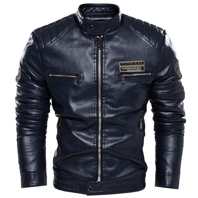 Men Outerwear Leather Moto Jacket Trend Brand Men's New Clothing Men Fashion Leather Jacket Streetwear Blazer Casual Jackets