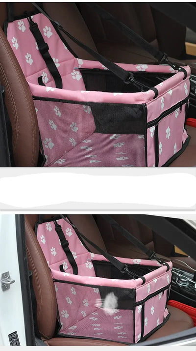 Pet Dog Car Carrier Seat Bag Waterproof Basket Folding Hammock Pet Carriers Bag For Small Cat Dogs Safety Travelling Mesh