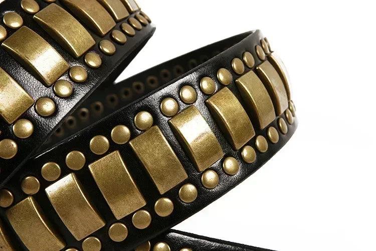 Stylish decorative waistband |original leather pin buckle punk belts | hip hop dress | for men and women