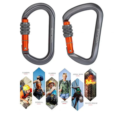 Practical Climbing Clip Climbing Equipment Smooth Surface Ultra-light Climbing Carabiner for Mountaineering