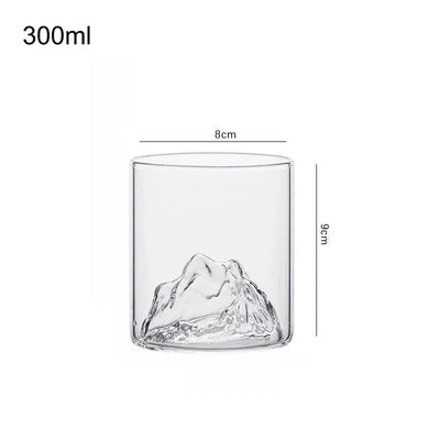 3D Landscape glass Cup Wine Whiskey Beer Tea Coffee Cup Glassware Mountain Crystal Glass for Drinking Bourbon Scotch Cocktails
