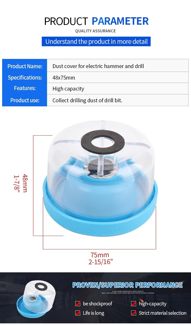 Power Tools Must Be Equipped with Accessories Drill Bits Dust Collector Covers Ash Collection Bowls Electric Household Tools