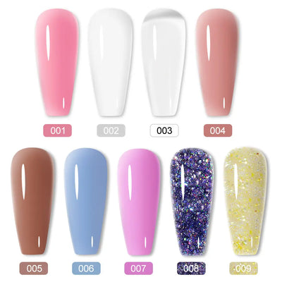 LIMEGIRL 15g Solid Nail Extension Gel Non Stick Hand Phototherapy UV Gel Quick Building Gel Nails Tips Nail Art Prolong Nail Gel