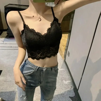 Women's Lace Bra Wireless Push