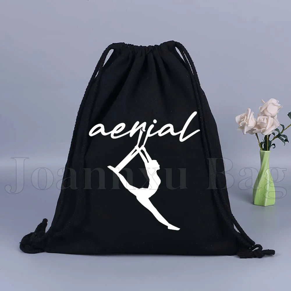 Tumbling Gymnastics Girl Gymnast Women Rhythmic Balance Beam Aerial Yoga Drawstring Backpack Sackpack String Bag String Bags