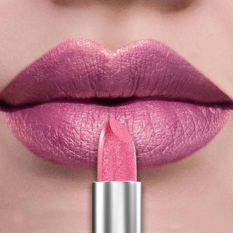 21Colors Bold & Intense Glitter Shiny Metallic Lipstick Pearlescent Lip Tint,Long Lasting Lip Senior Matte Lip Makeup Gifts for