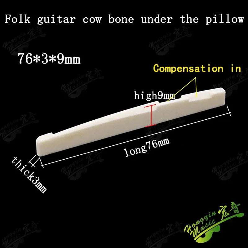 Acoustic guitar  and 4 5 6 7 12String Bass guitar nut slotted, upper and lower nuts slotted in various sizes Made of Bovine bone