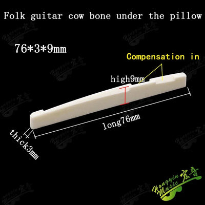 Acoustic guitar  and 4 5 6 7 12String Bass guitar nut slotted, upper and lower nuts slotted in various sizes Made of Bovine bone