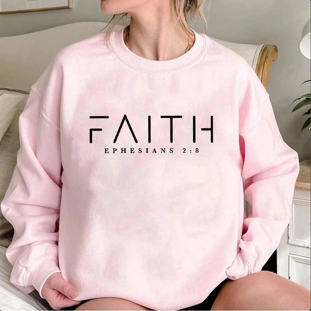 Trendy Faith Sweatshirt Bible Verse Shirt Christian For Women