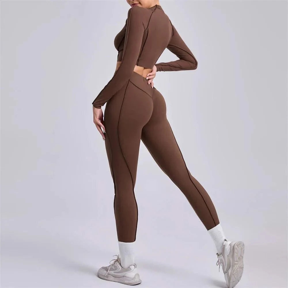 Women Nude Straps Yoga Sets Activewear