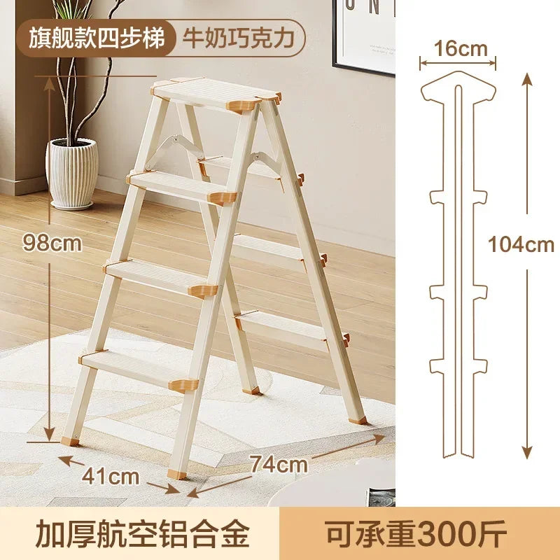 Lightweight Ladder Foldable Step Stools Home Outdoor Aluminum Alloy Folding Step Ladders Ascending Kitchen Ladder Furniture