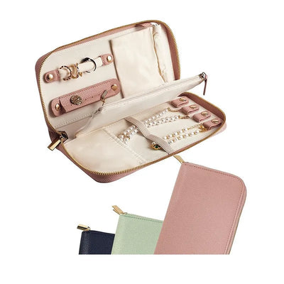 Travel Jewelry Organizer Case For Tangle-Free Necklaces Earrings Rings Bracelets Storage Fashion Portable Jewelry Travel Bags
