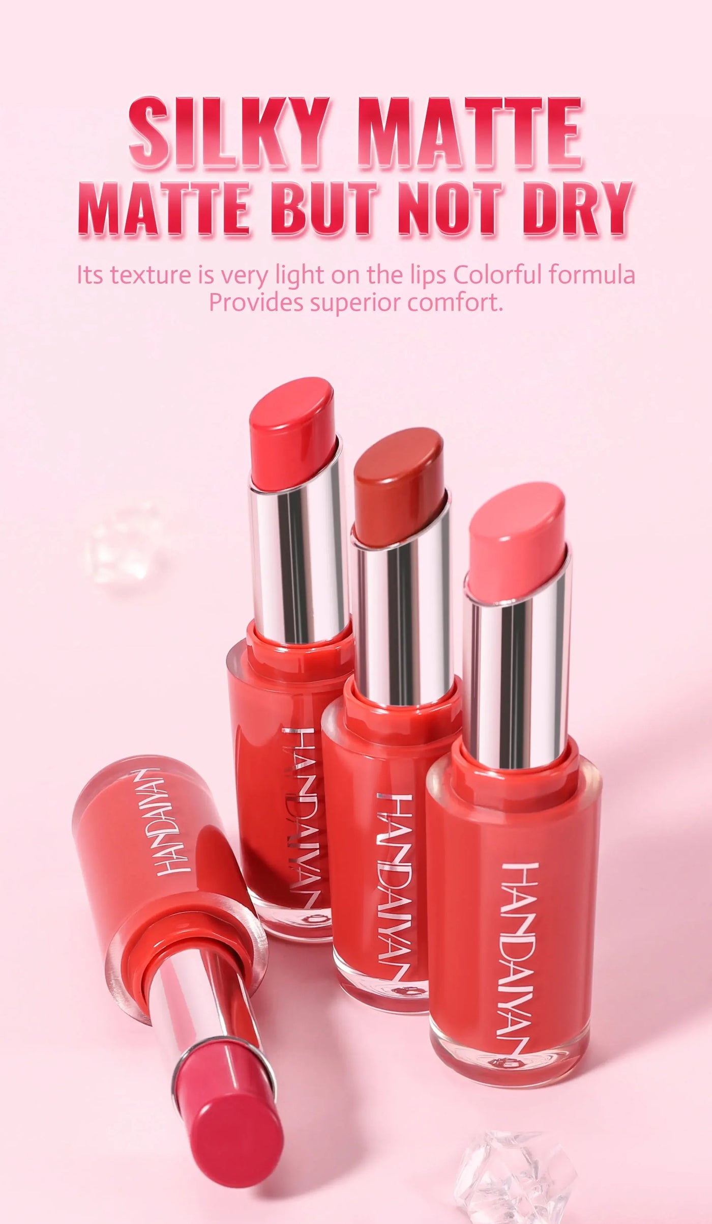 Velvet Matte Lipstick 8 Colors Long Lasting Waterproof Moisturizing Non Stick Lip Makeup For Daily Natural Look